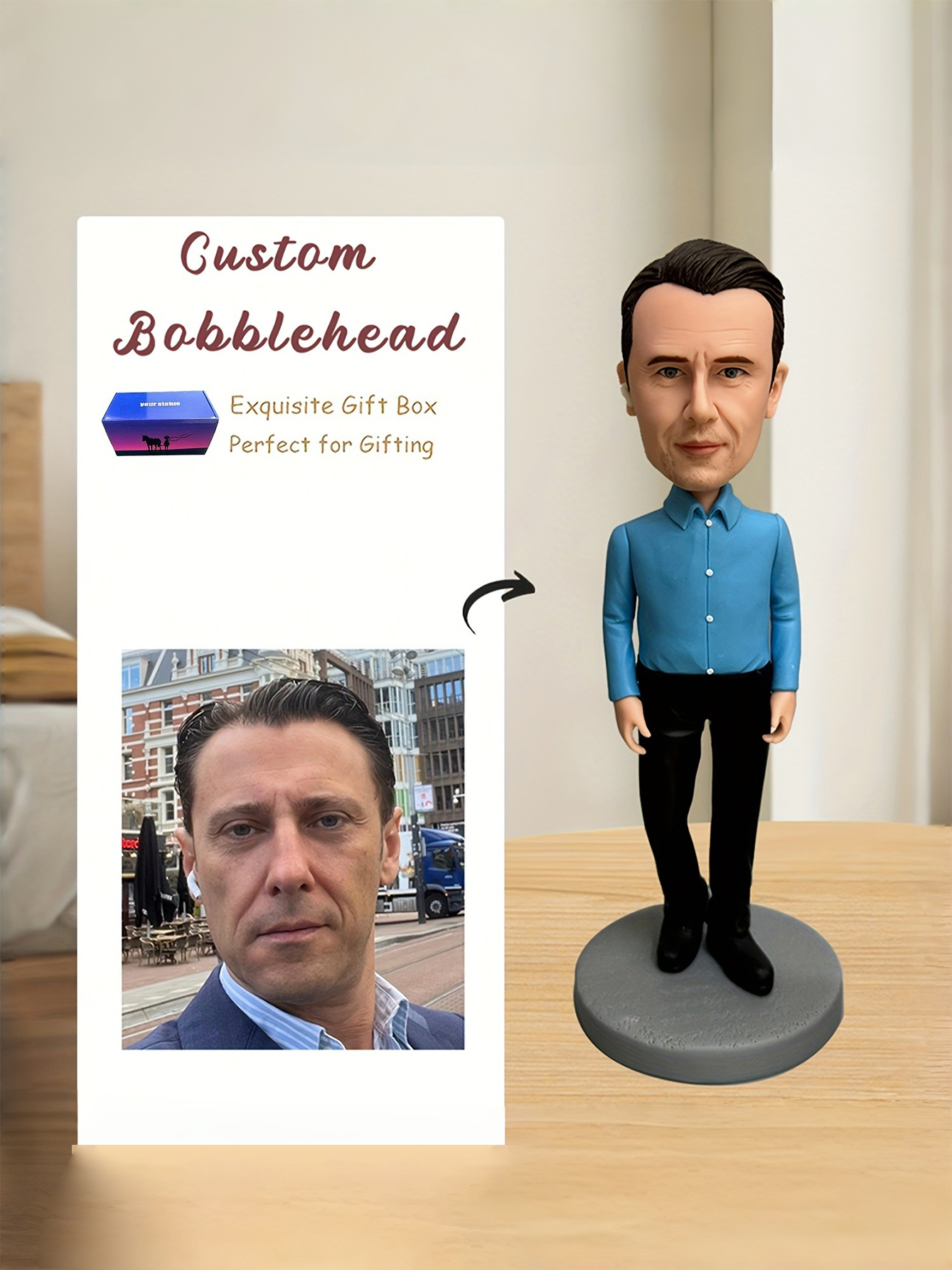 Handcrafted Custom Clay Bobblehead Dolls Personalized Clay Figurines